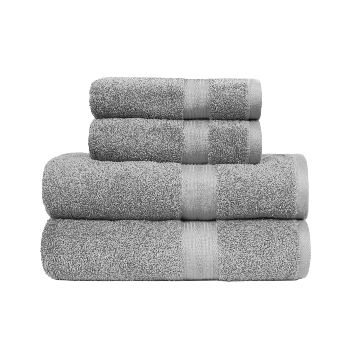 Amazon Basics Juego Toallas Baño Completo 100% Algodón 2 Toallas Baño + 2 Mano, Negro, Pack 4 Unidades — view 11