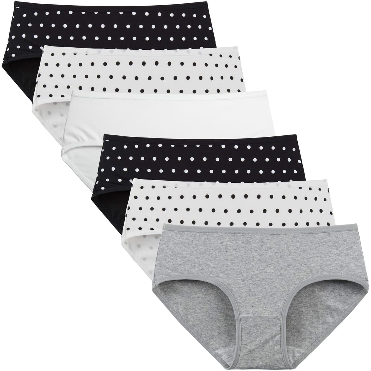 INNERSY Bragas Mujer Algodón Elástico Culotte Cintura Media Ropa Interior Cómodas y Suaves Pack de 6 — view 21