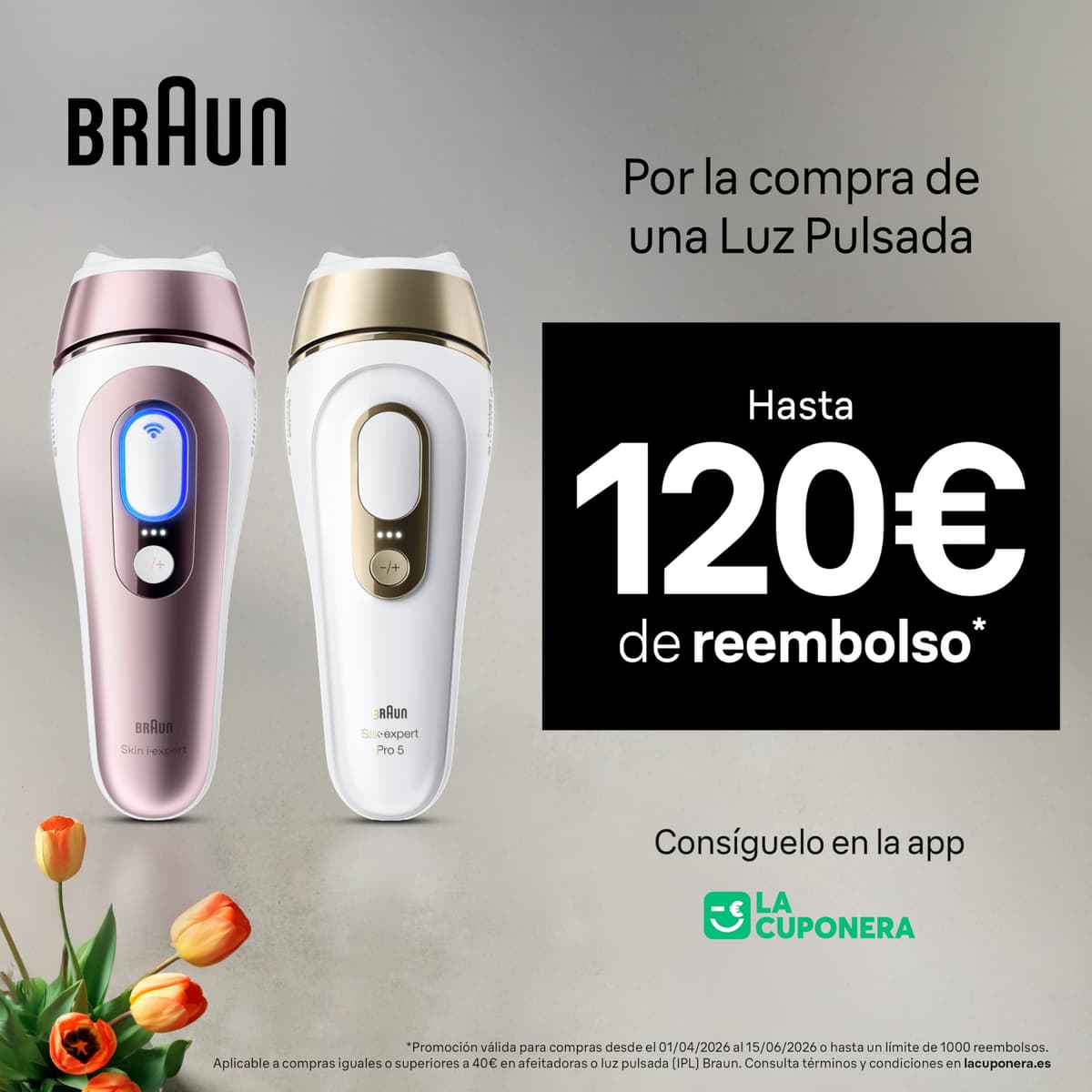 Braun Luz Pulsada Silk·expert Pro 5, PL5382, Blanca/Dorada - Alternativa a Depiladora Laser, Eliminación del Vello en Casa, Depiladora IPL con Funda, Maquinilla Venus, 4 Cabezales para Cara Y Cuerpo — view 2