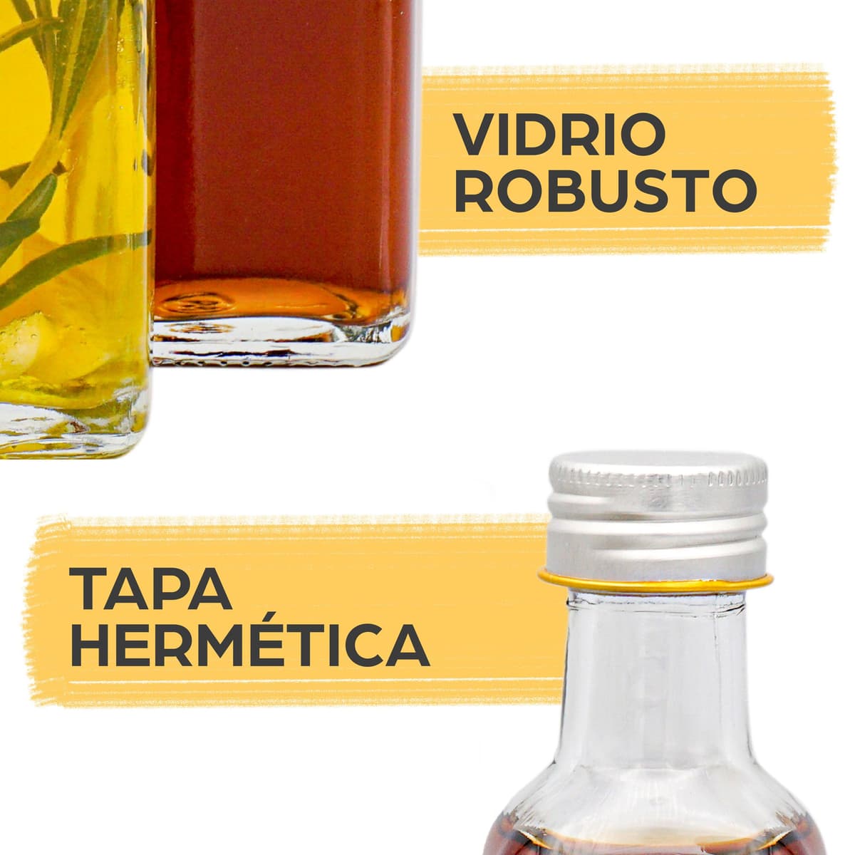 Praknu 12 Botellas Cristal 100ml con Tapón Rosca Hermético - Con 12 Etiquetas y Rotulador - Botella Vidrio para Licores Caseros, Aceite & Cerveza Artesanal — view 5