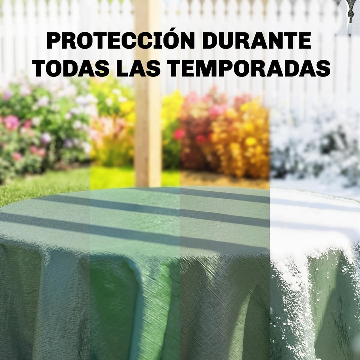 Outsunny Lona Impermeable Exterior 4x6 m, Toldo PE Resistente a Rasgaduras 90 g/m², Protección UV, con Ojales Reforzados para Leña, Muebles de Jardín, Invernaderos, Vehículos, Verde — view 3