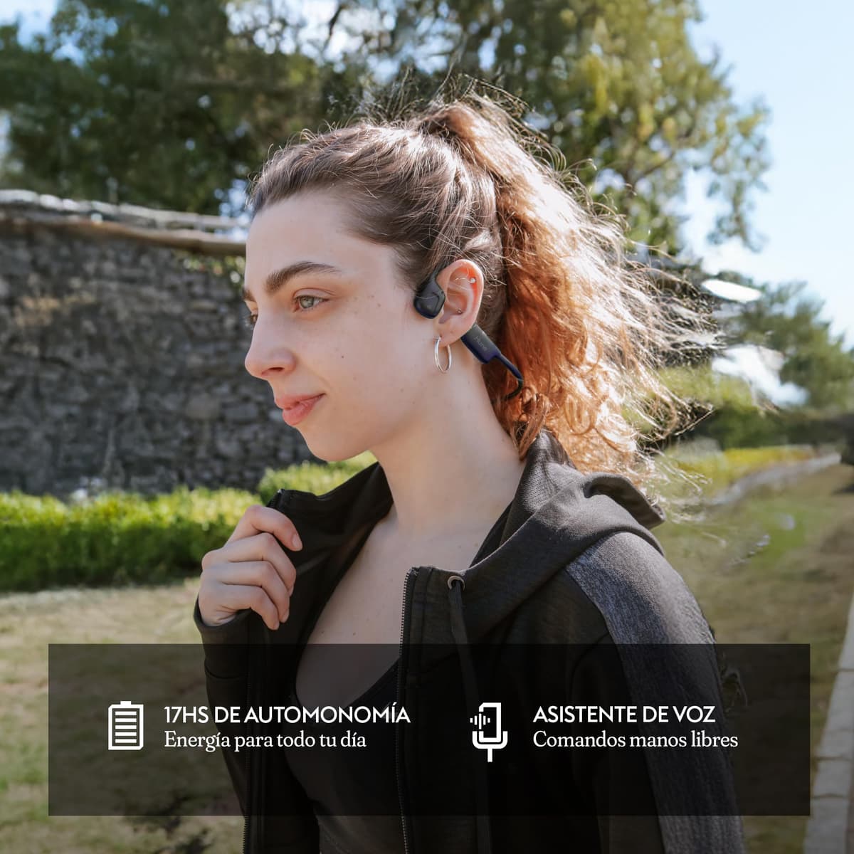HUNE Brisa Ace Headphones Air Driving, Bluetooth 5.3, Open Ear, IPX4, 17h Autonomy, Quick Charge, Recycled Plastic — view 2