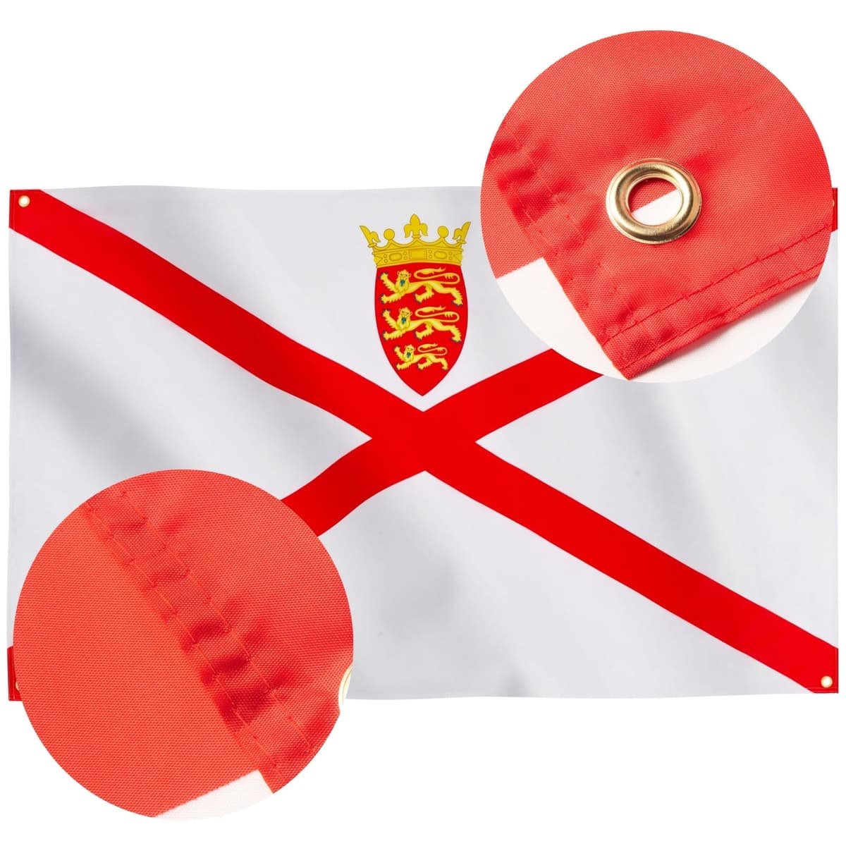 Runesol Cornwall Flag - 91x152cm, 3ft x 5ft, Cornish Flag, 4 Grommets, Eyelet in Every Corner, Premium Quality, Inside & Outside Use, Vivid Colours — view 156