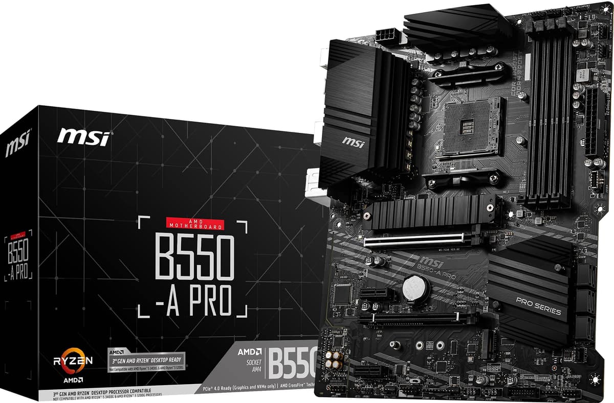 MSI B550M PRO-VDH WIFI Motherboard M-ATX - Supports AMD Ryzen 5000 Series Processors, AM4, DDR4 Boost (4400MHz/OC), 1 x PCIe 4.0 x16, 3 x PCIe 3.0 x16, 1 x M.2 Gen4, 1 x M.2 Gen3, Gigabit LAN, Wi-Fi 6 — view 11