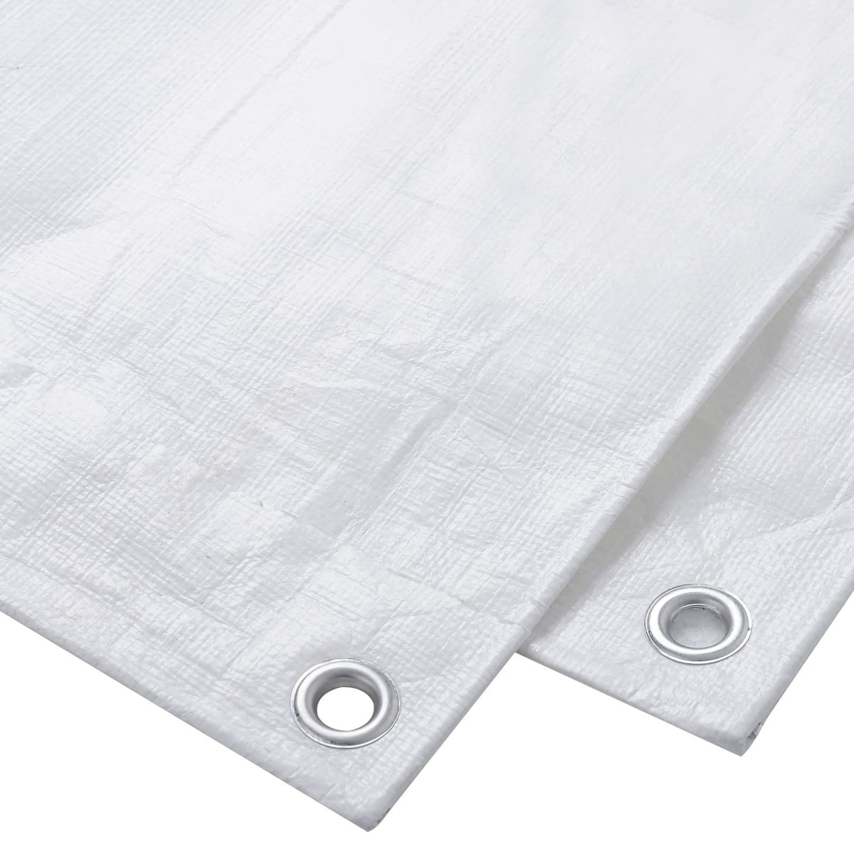 WOLTU Lona Impermeable Exterior 3x4m, 180g/m² Lona de Protección Toldo Reforzado PE con Ojales, Duradera Resistente a Los Rayos UV Desgarros, para Leña, Muebles, Jardín, Piscinia, Blanco — view 5