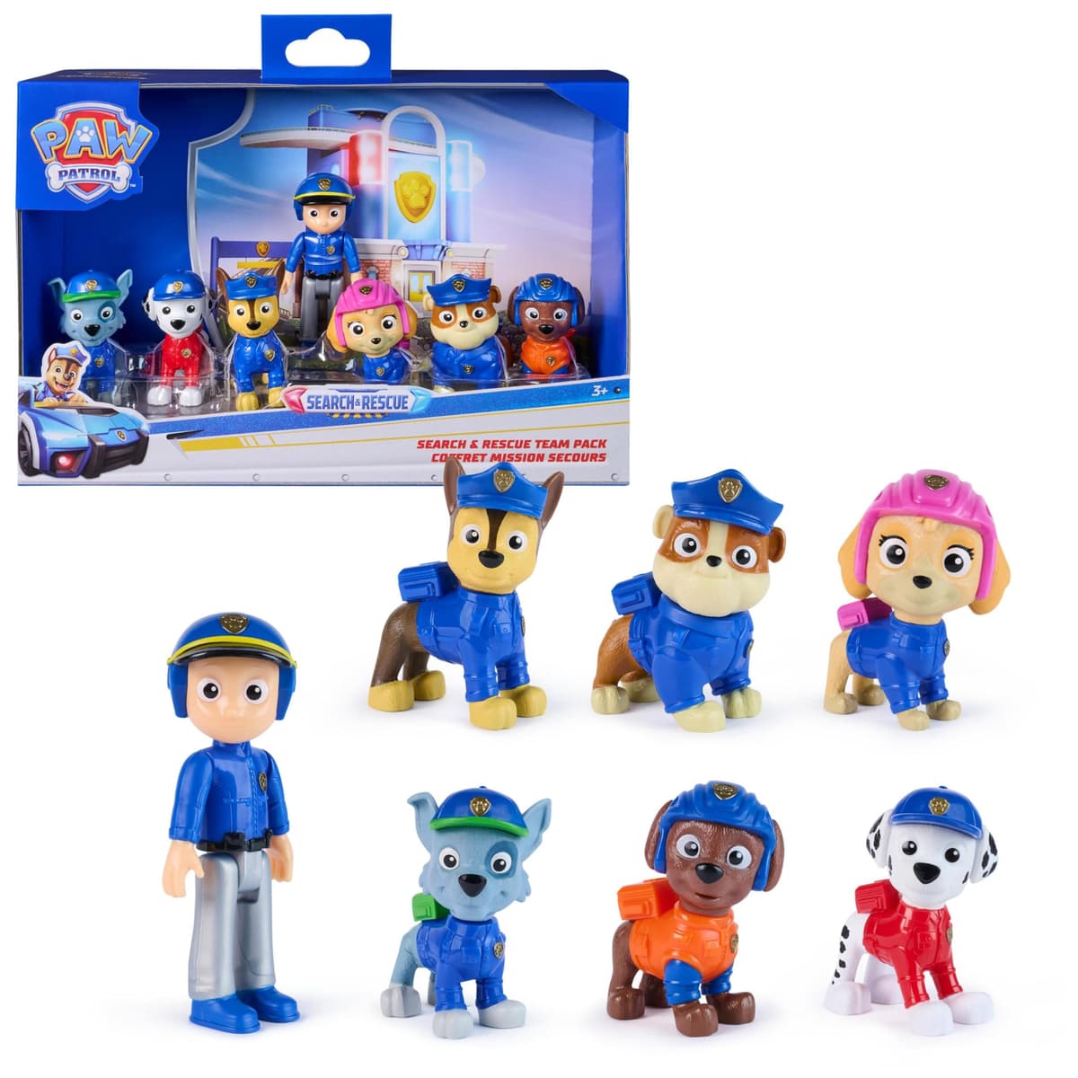 Paw Patrol Patrulla Canina - Pack 7 Coches Pup Squad Racers: Chase, Marshall, Skye, Rubble, Rocky, Zuma y Roxi - Patrulla Canina Juguetes - Regalo Niño 3 años + - Juguetes Niños 3 años — view 7