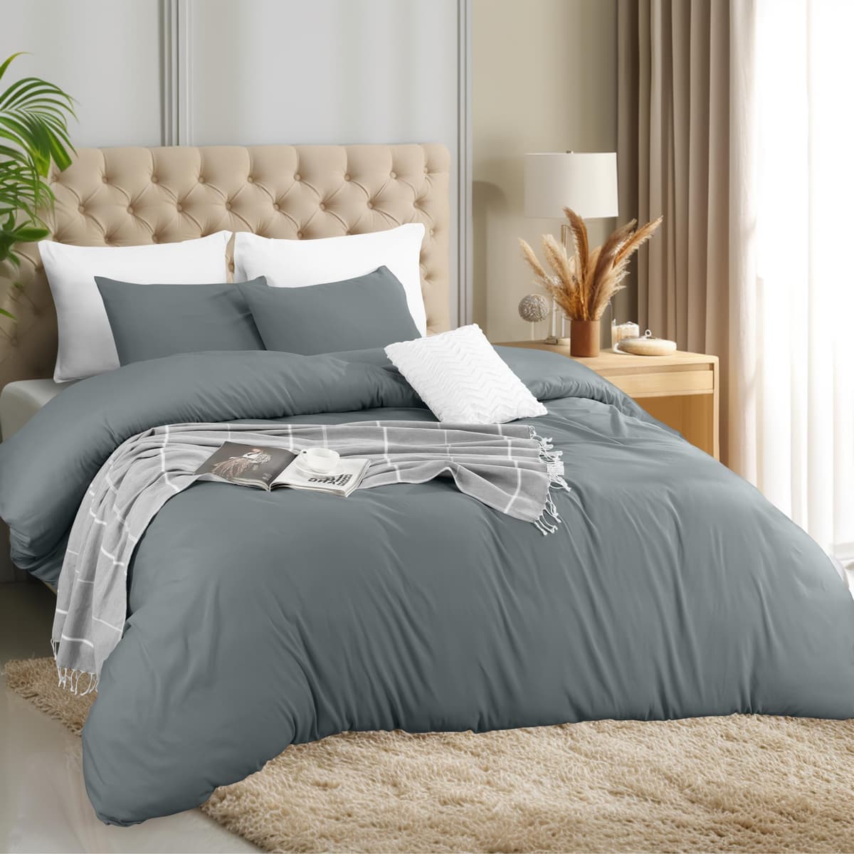 Utopia Bedding Funda Nordica Cama 180 - Microfibra Juego de Funda Nordica 240x260 cm y 2 Fundas de Almohada 65x65 cm (Blanco) — view 33