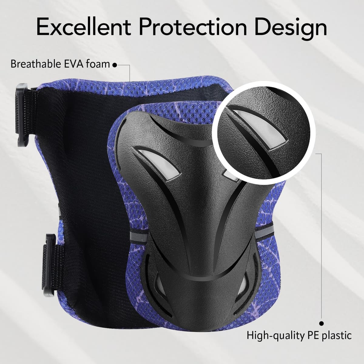 YOOXARMOR Protecciones Patines Niña,Rodilleras Coderas y Muñequeras Set para Patinaje Ciclismo Monopatín Bicicleta Skate Juego de 6 Protectores de Rodillos para 3-6-13 Niño — view 2