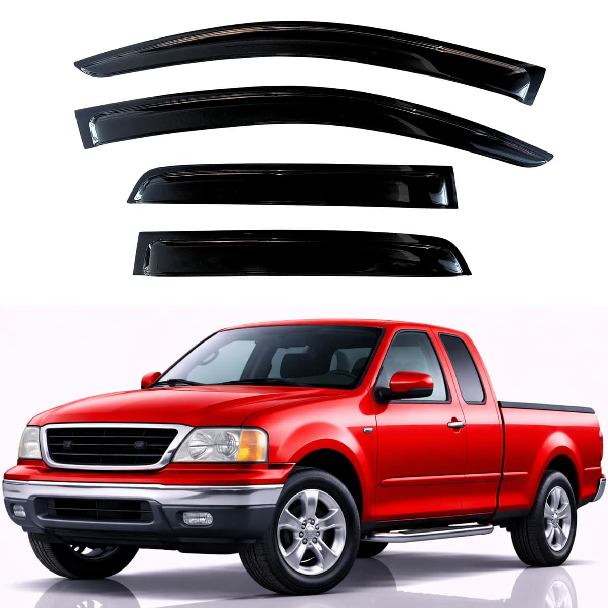 KPY Rain Guards Fit for 2006-2013 Lexus IS250 IS350, Out-Channel Window Visors Vent Wind Deflectors 4PC, Car Accessories for 06-13 Lexus is Series — view 222