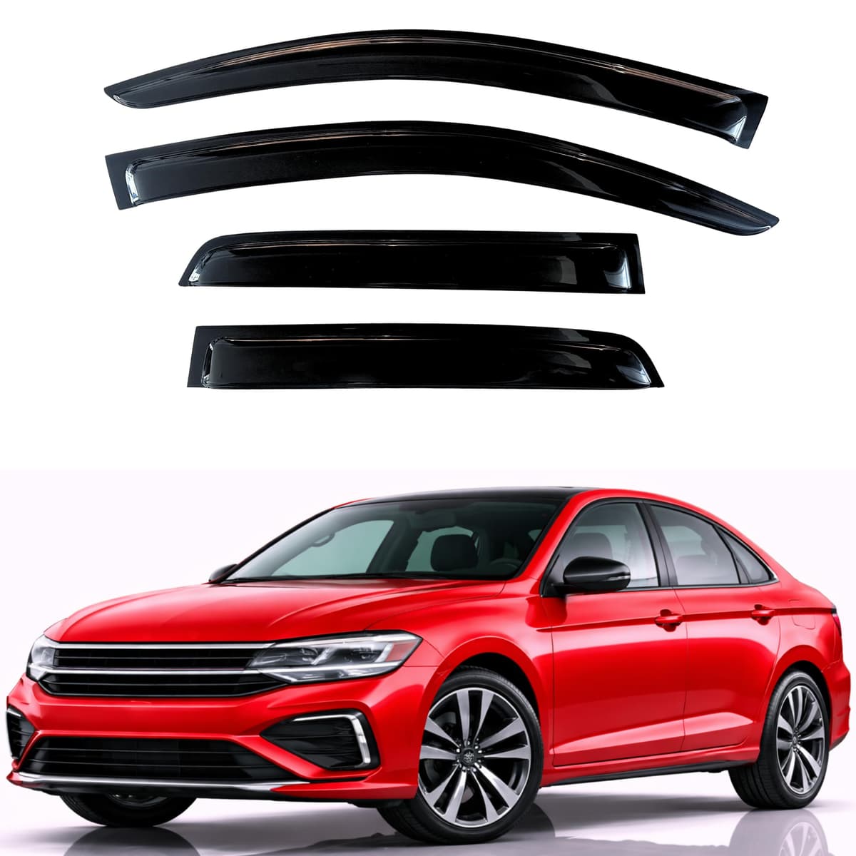 KPY Rain Guards Fit for 2006-2013 Lexus IS250 IS350, Out-Channel Window Visors Vent Wind Deflectors 4PC, Car Accessories for 06-13 Lexus is Series — view 276