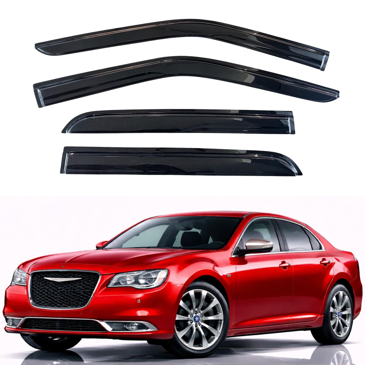 KPY Rain Guards Fit for 2006-2013 Lexus IS250 IS350, Out-Channel Window Visors Vent Wind Deflectors 4PC, Car Accessories for 06-13 Lexus is Series — view 175