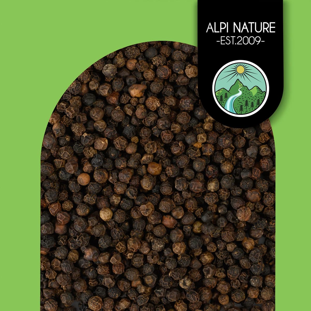 Alpi Nature Pimienta Negra en Grano 250g, Granos de Pimienta Negra Enteros para Cocinar — view 2