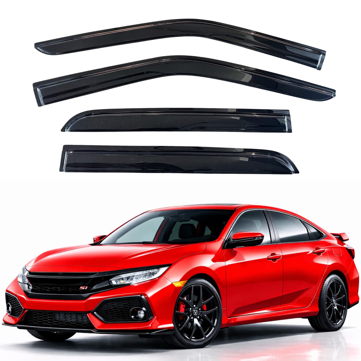 KPY Rain Guards Fit for 2006-2013 Lexus IS250 IS350, Out-Channel Window Visors Vent Wind Deflectors 4PC, Car Accessories for 06-13 Lexus is Series — view 188