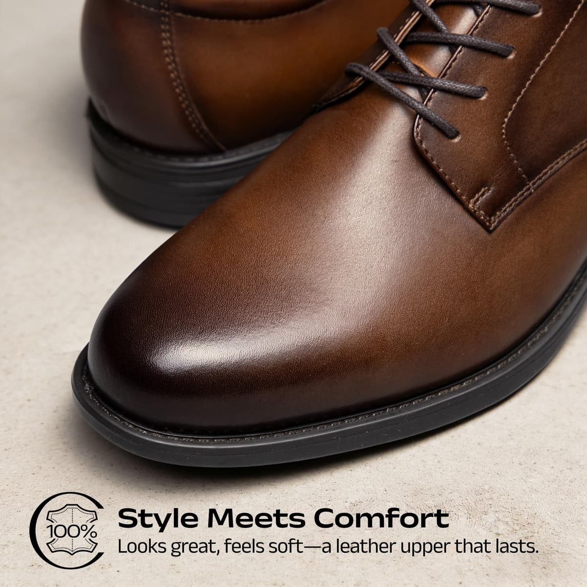 Bruno Marc Zapatos de vestir clásicos de cuero para hombre, cómodos, Oxfords para negocios, formales, con cordones — view 4