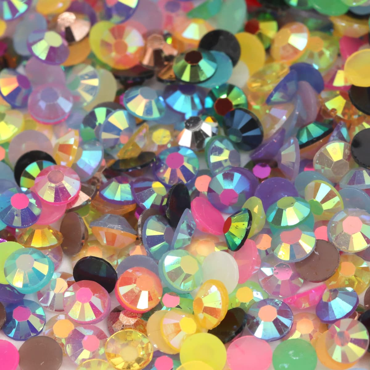 1000pcs 4mm Flat Back Non-Stick Rhinestone Crystal Diamantes Nail Art & Craft Scrapbooking Embellishments 90 Available Colours (4mm, AB Clear #A13) — view 39