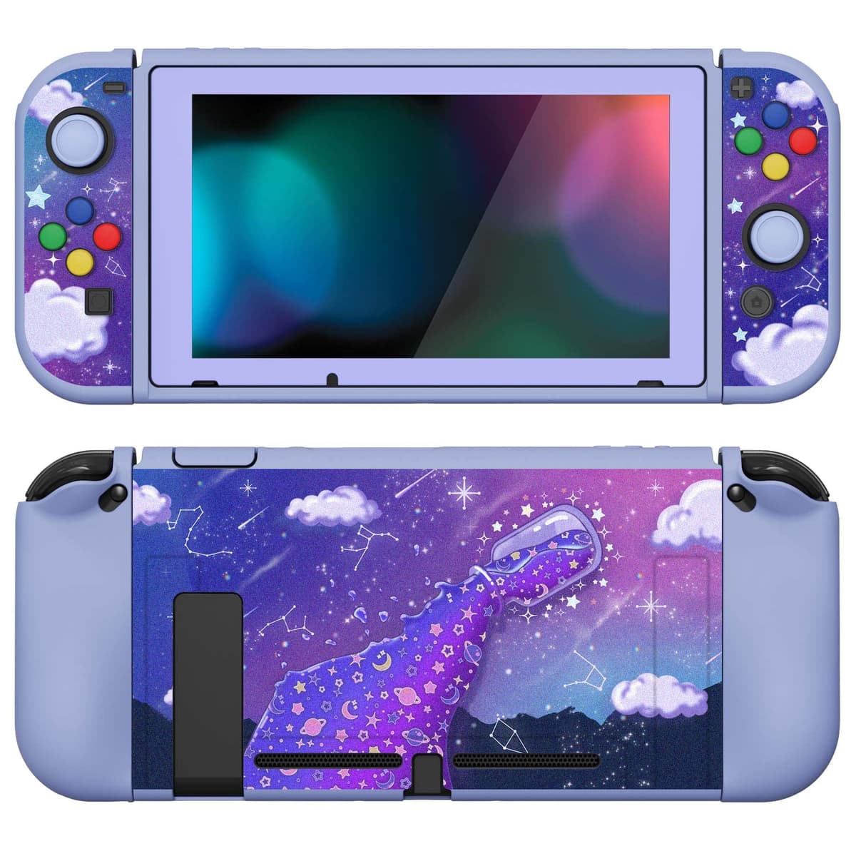 playvital ZealProtect Soft Protective Case for Nintendo Switch, Flexible Cover Protector for Switch with Screen Protector & Thumb Grip Caps & ABXY Direction Button Caps - Cherry Bunny & Cherry Bear — view 29
