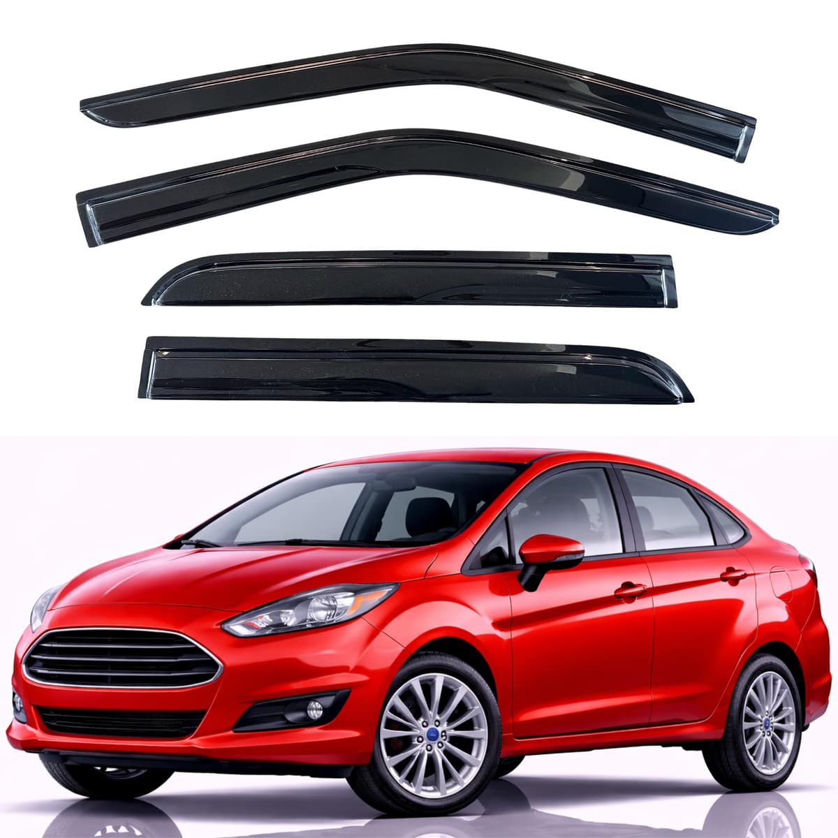 KPY Rain Guards Fit for 2006-2013 Lexus IS250 IS350, Out-Channel Window Visors Vent Wind Deflectors 4PC, Car Accessories for 06-13 Lexus is Series — view 195