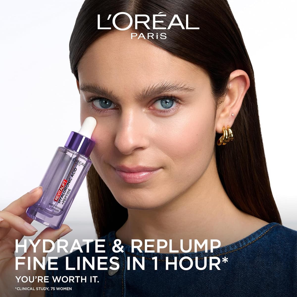 L'Oréal Paris Hyaluronic Acid Serum, Revitalift Filler 1.5% Pure Concentrated HA, Anti-Wrinkle Dropper Serum, Intensely Hydrates & Replumps, Visibly Reduces Fine Lines & Wrinkles, 30ml — view 2