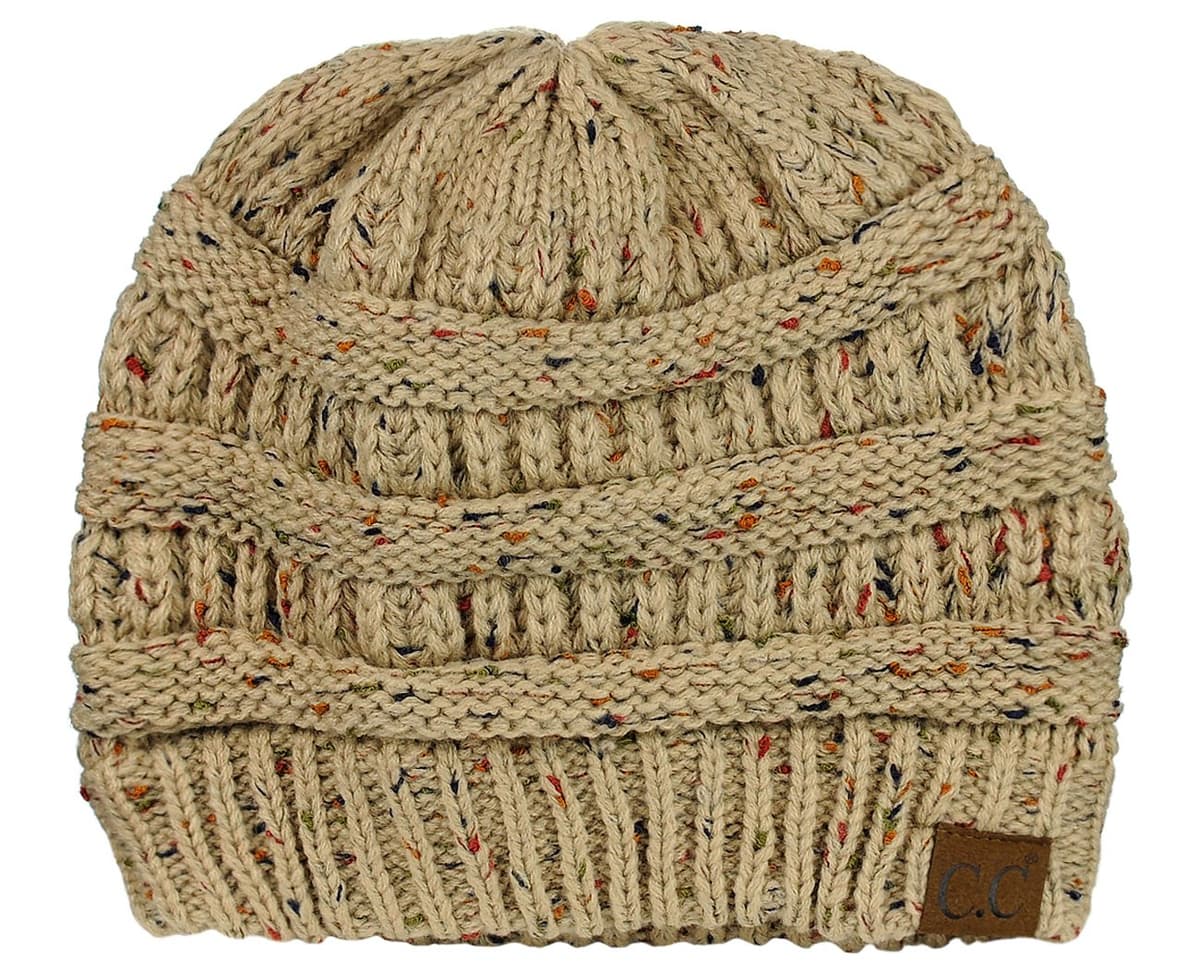 Warm Chunky Soft Stretch Cable Knit Beanie Skully — view 3