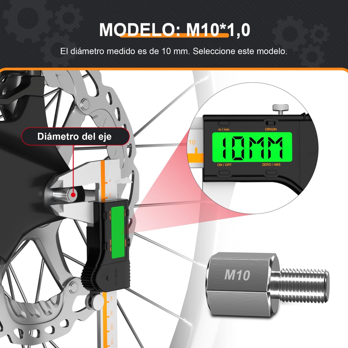 Adaptador de Acoplamiento, Adaptador Universal para Eje de Bicicleta, Adaptador de Acoplamiento de Acero Inoxidable para remolques de Bicicletas — view 2