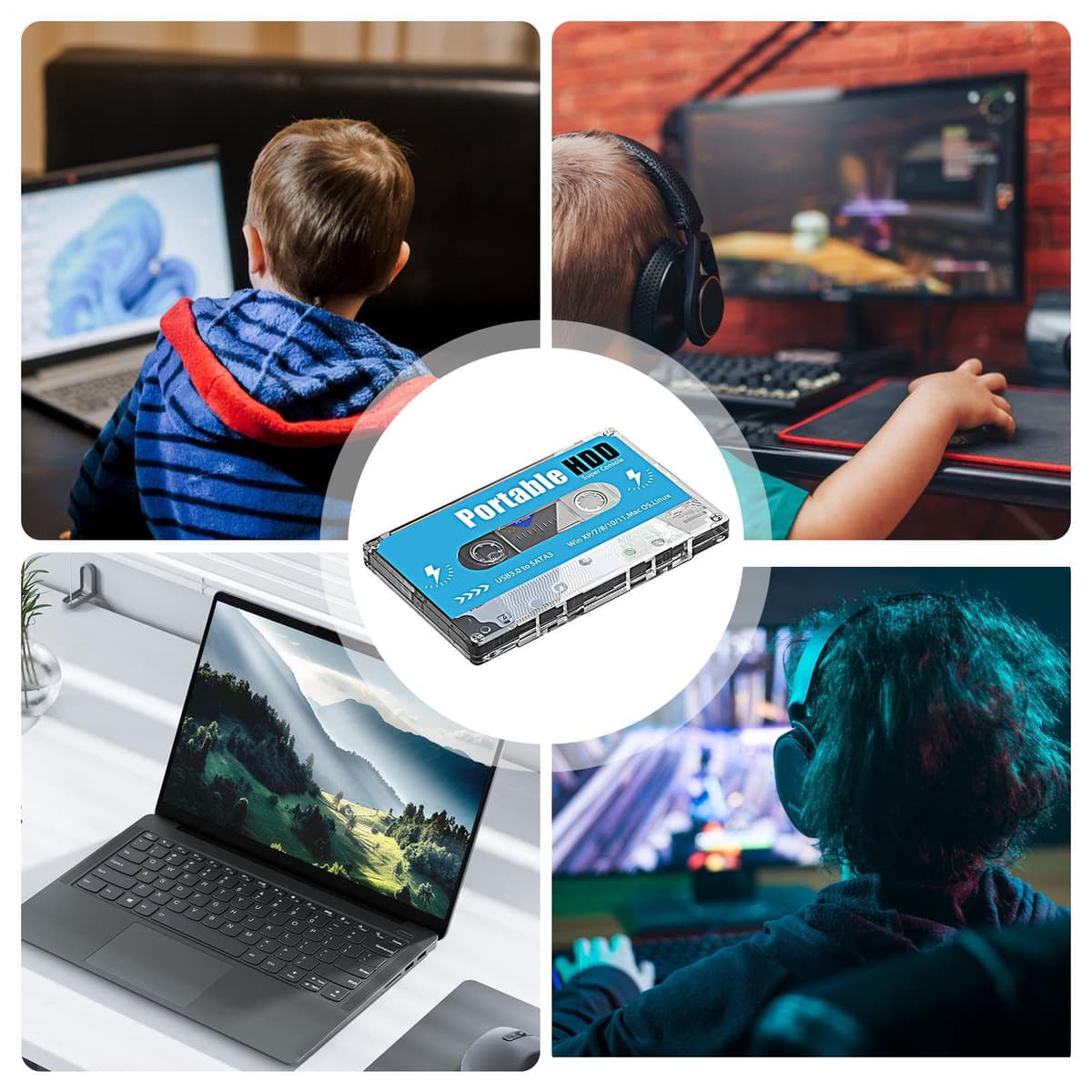 Pocket Super Console, Plug and Play Video Game Console, Built-in 60,000+ Games, 70 Classic Emulators, 4K High Definition Output, Compatible with TV/Computer/Laptop, Uni, 1 Pack — view 5