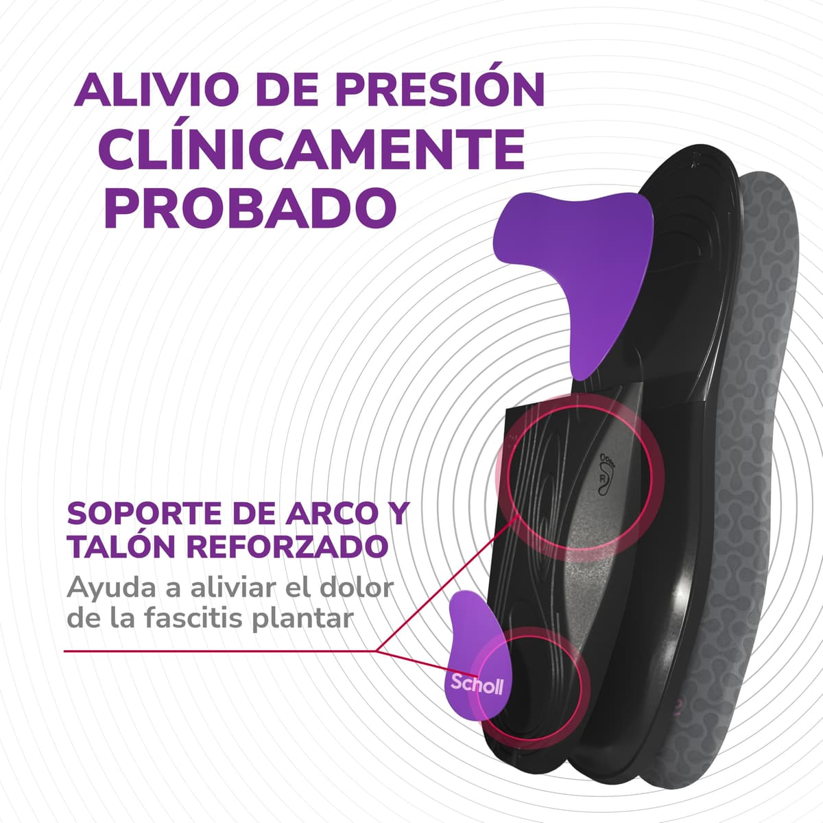 Scholl In-Balance Plantillas Ortopédicas para Hombre y Mujer - Plantillas Fascitis Plantar, Dolor de Talón y Metatarsalgia, Soporte del Arco, Pies Planos y Espolón Calcáneo, Talla L 42,5-45 — view 4