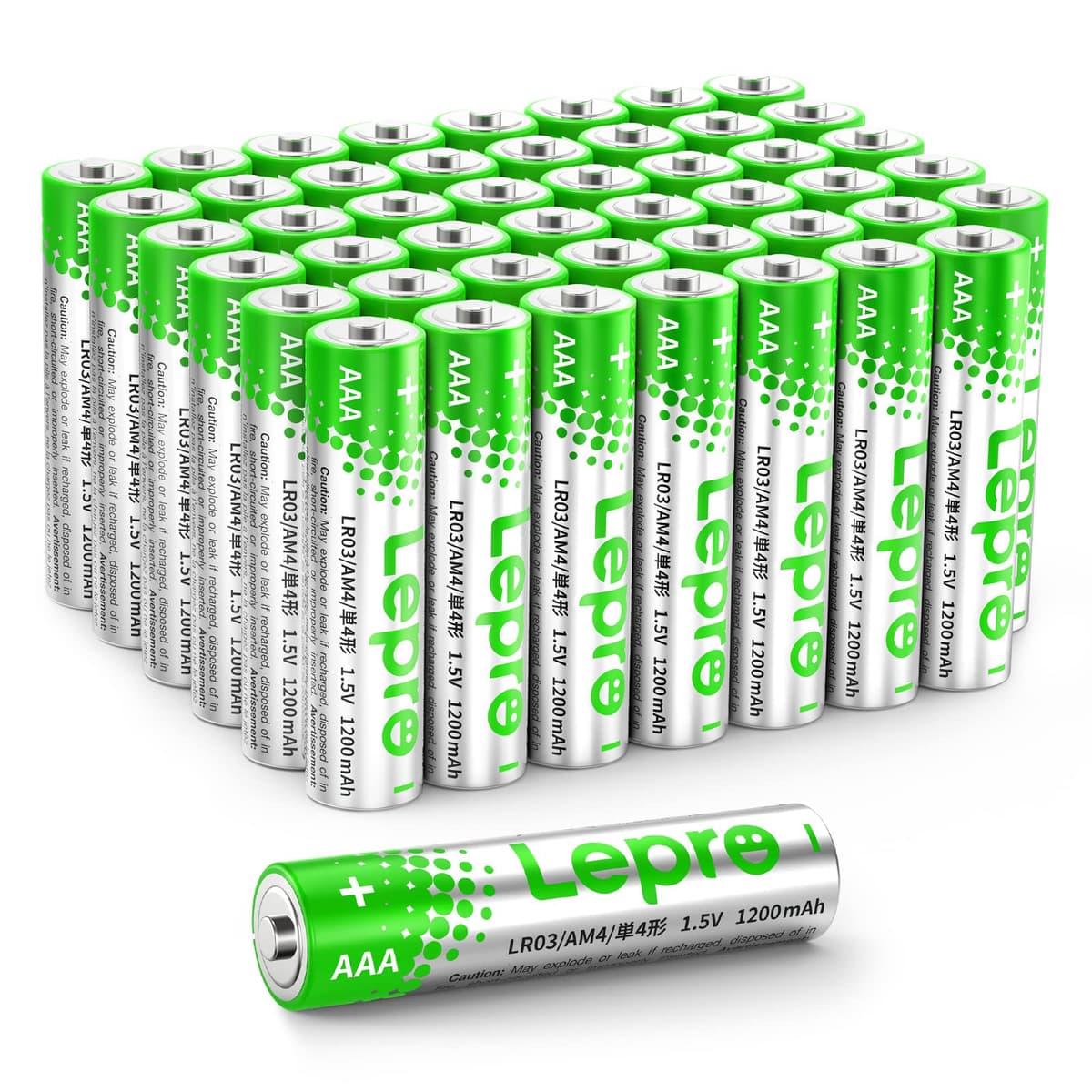 Lepro AAA Alkaline Batteries 24 Pack, 1200mAh Triple A Battery with Anti-Leakage Technology, High Capacity, Long Lasting Power, 1.5 Volt LR03 MN2400 AAA Battery Pack for Clocks Remotes Mouse Torch — view 10