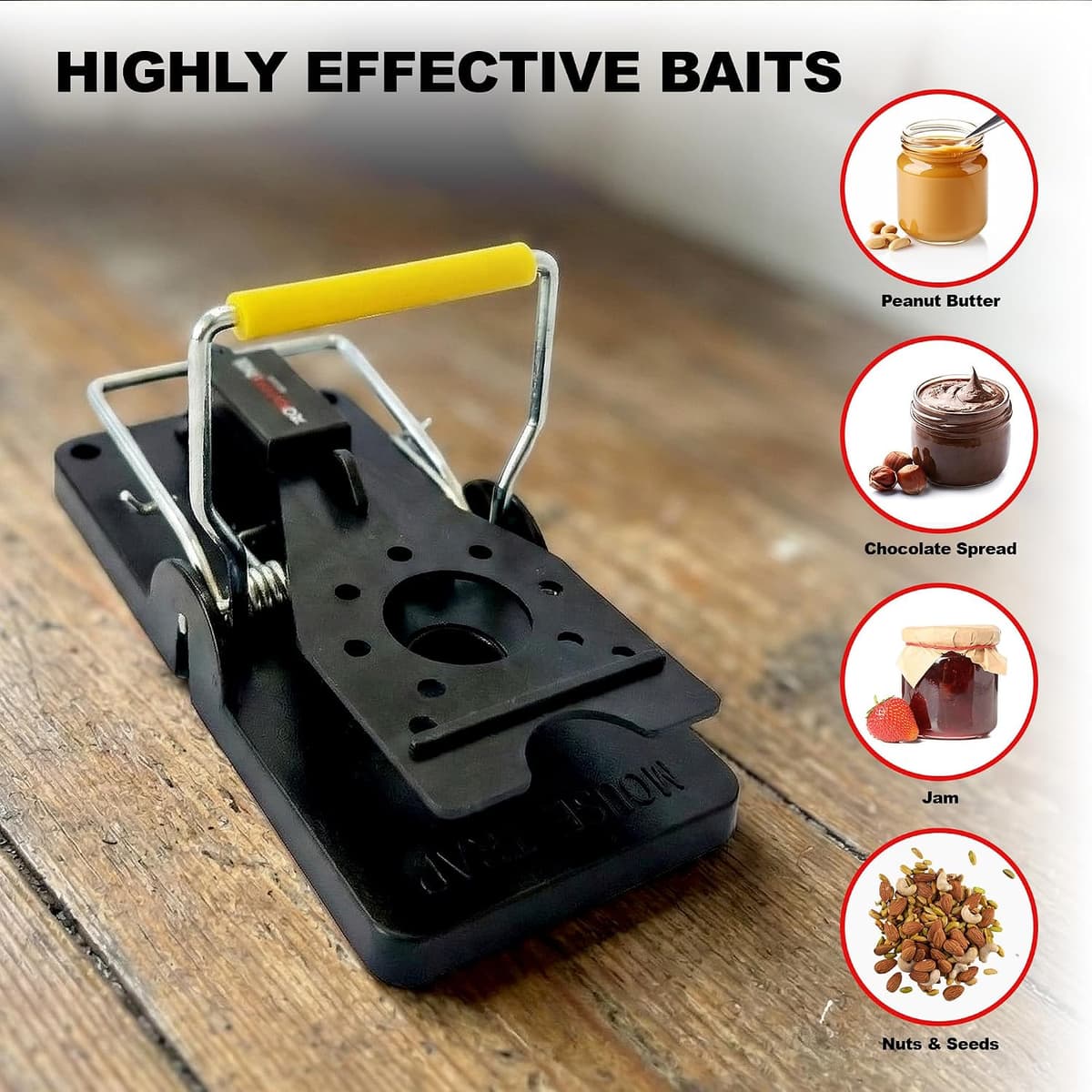 ROSHIELD 6 x Mouse Trap, 6 Pack Heavy Duty Reusable Snap Traps that Kill Instantly, High Sensitive Mice Catcher UK, Safe and  — view 4