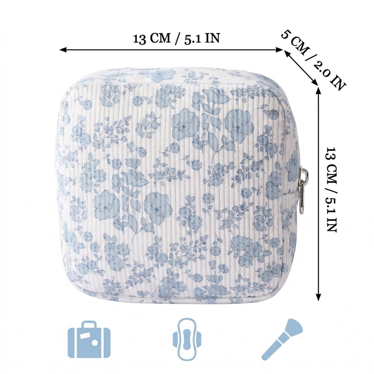 Bolsa para Guardar Compresas, Bolsas Sanitarias Portátiles con Cremallera, para Mujer Niñas Adolescent — view 5