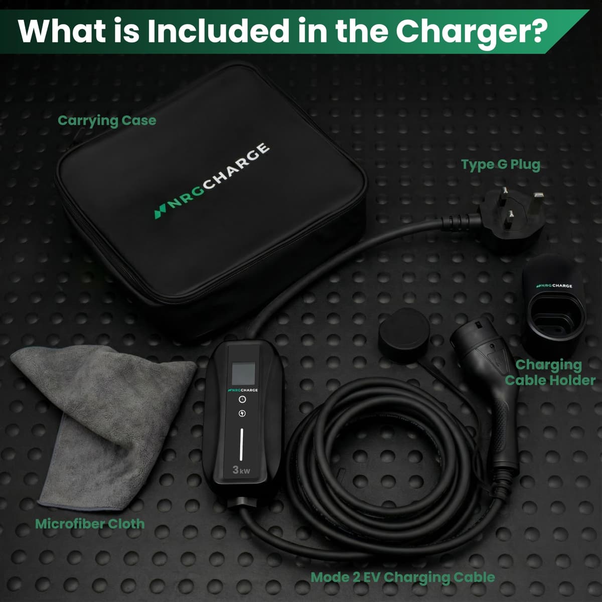 EV Charger 3 Pin Plug | Portable EV Charger Type 2, 3kW | Single Phase, Cabel, 6-13A | Electric Car Charger | Home Car Charger | Fast Charging, Compact, Travel-Friendly (3kW, 5,5 Meter) — view 4