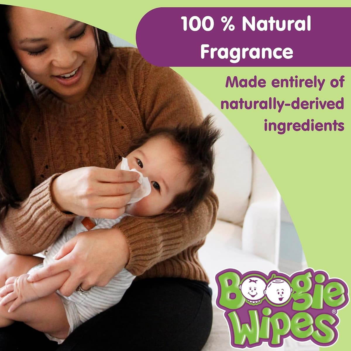 Boogie Wipes Gentle Saline Nose Wipes - 360 Count - Fresh Scent, Hypoallergenic & Alcohol-Free - Allergy Relief - Made with Natural Saline, Aloe, Chamomile & Vitamin E - Diaper Bag Essential — view 4
