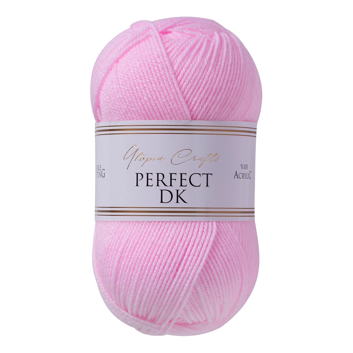 Utopia Crafts DK Double Knitting Yarn 100g (1, Baby Pink)