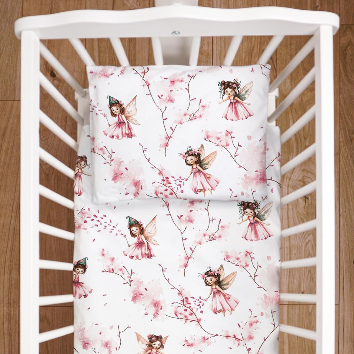 Baby Comfort 4 Piece Duvet Pillow Duvet Cover Pillowcase 80x70 cm Bedding Set 12M+ (Ladders Pink) — view 49
