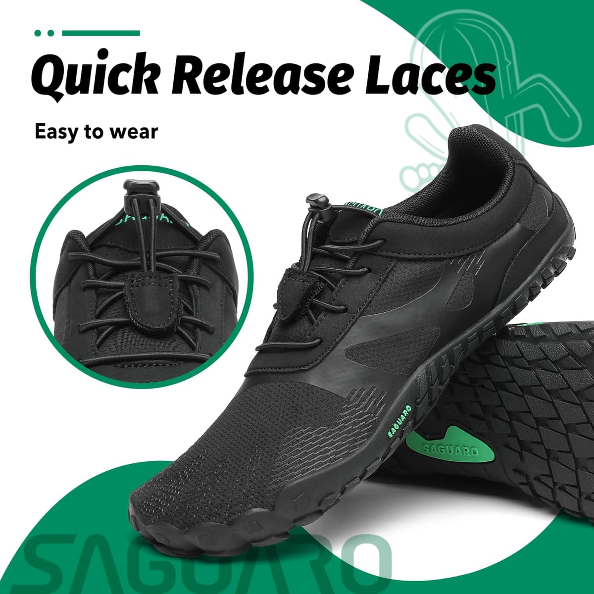 SAGUARO Versátil Minimalistas Zapatillas Ligeras Flexibles para Exterior Interior - Gym Asfalto Playa Montaña, Unisex-Adulto — view 5