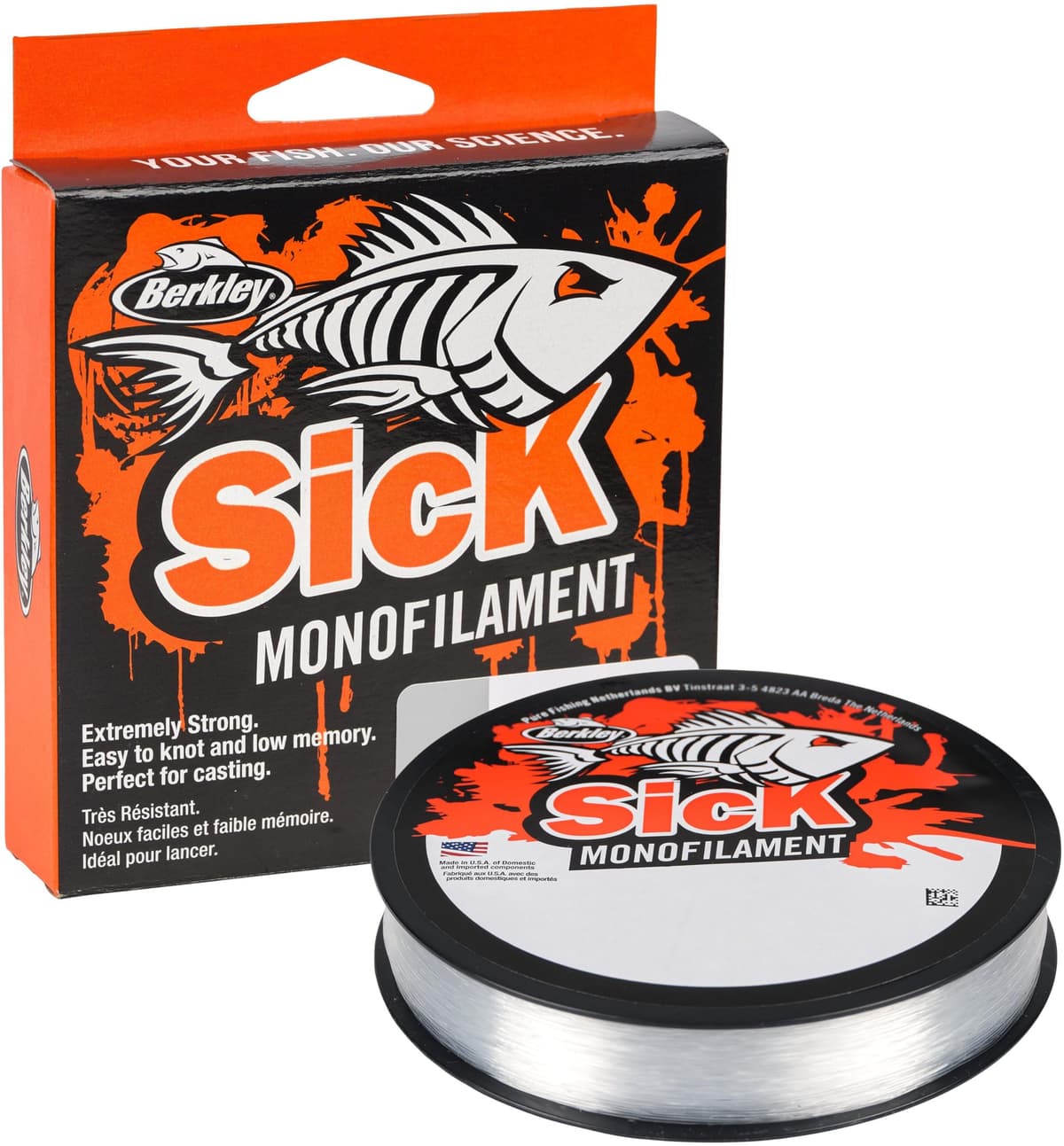 Berkley Sick - Hilo de Pesca de Nailon – Alambre de Pesca monofilamento de Fuerte tensión, Baja Elasticidad, Baja Memoria, Resistente a la abrasión Pesca en Agua Dulce y Salada — view 4