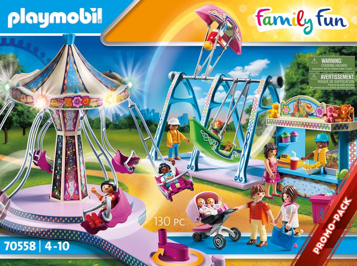 PLAYMOBIL Family Fun 70558 Gran Parque de Atracciones, Incluye Efecto de luz, para niños de 4 a 10 años — view 4