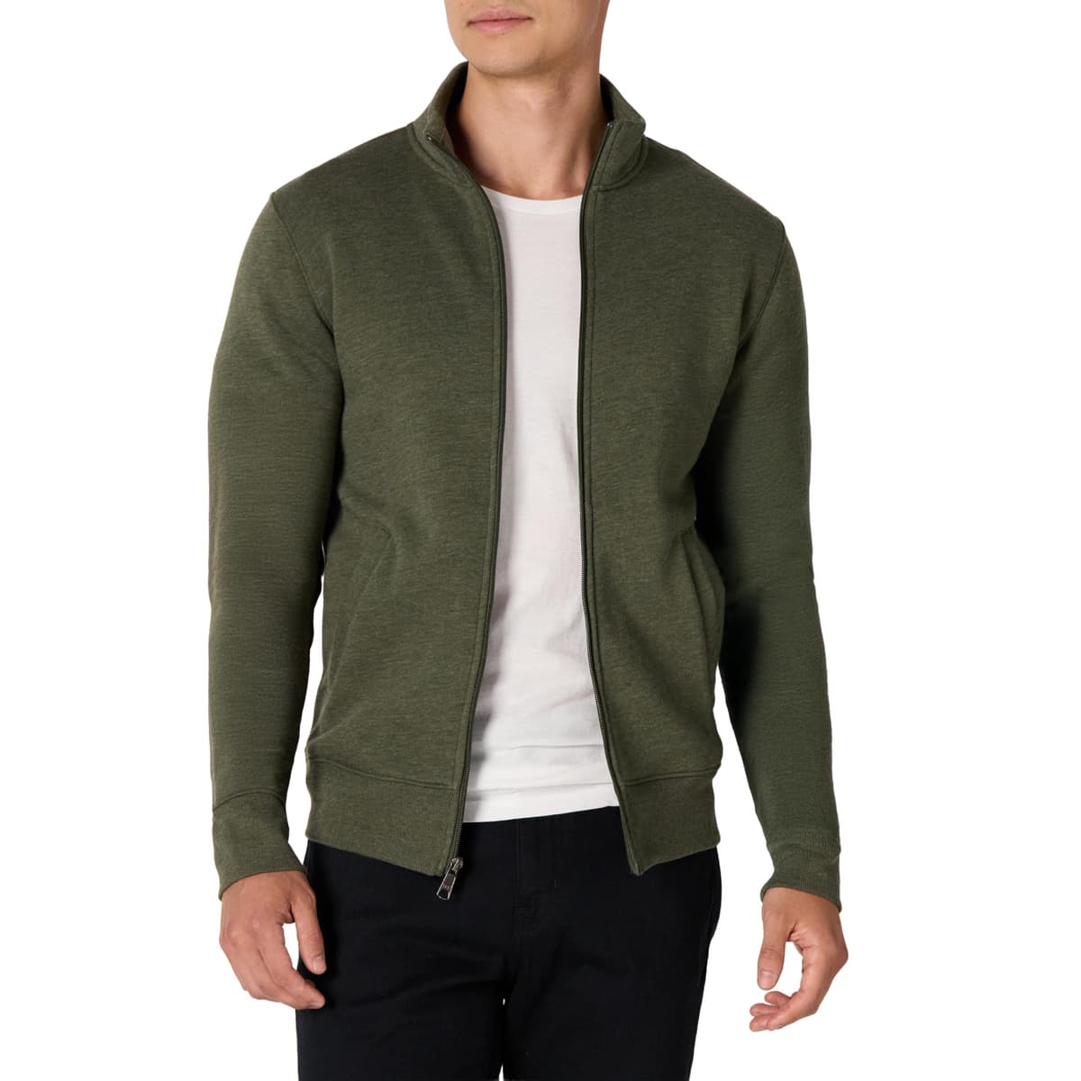 Amazon Essentials Sudadera de Forro Polar con Cremallera y Cuello Semicisne, Corte Estándar y Peso Medio Hombre — view 13