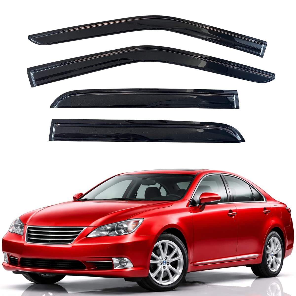 KPY Rain Guards Fit for 2006-2013 Lexus IS250 IS350, Out-Channel Window Visors Vent Wind Deflectors 4PC, Car Accessories for 06-13 Lexus is Series — view 274