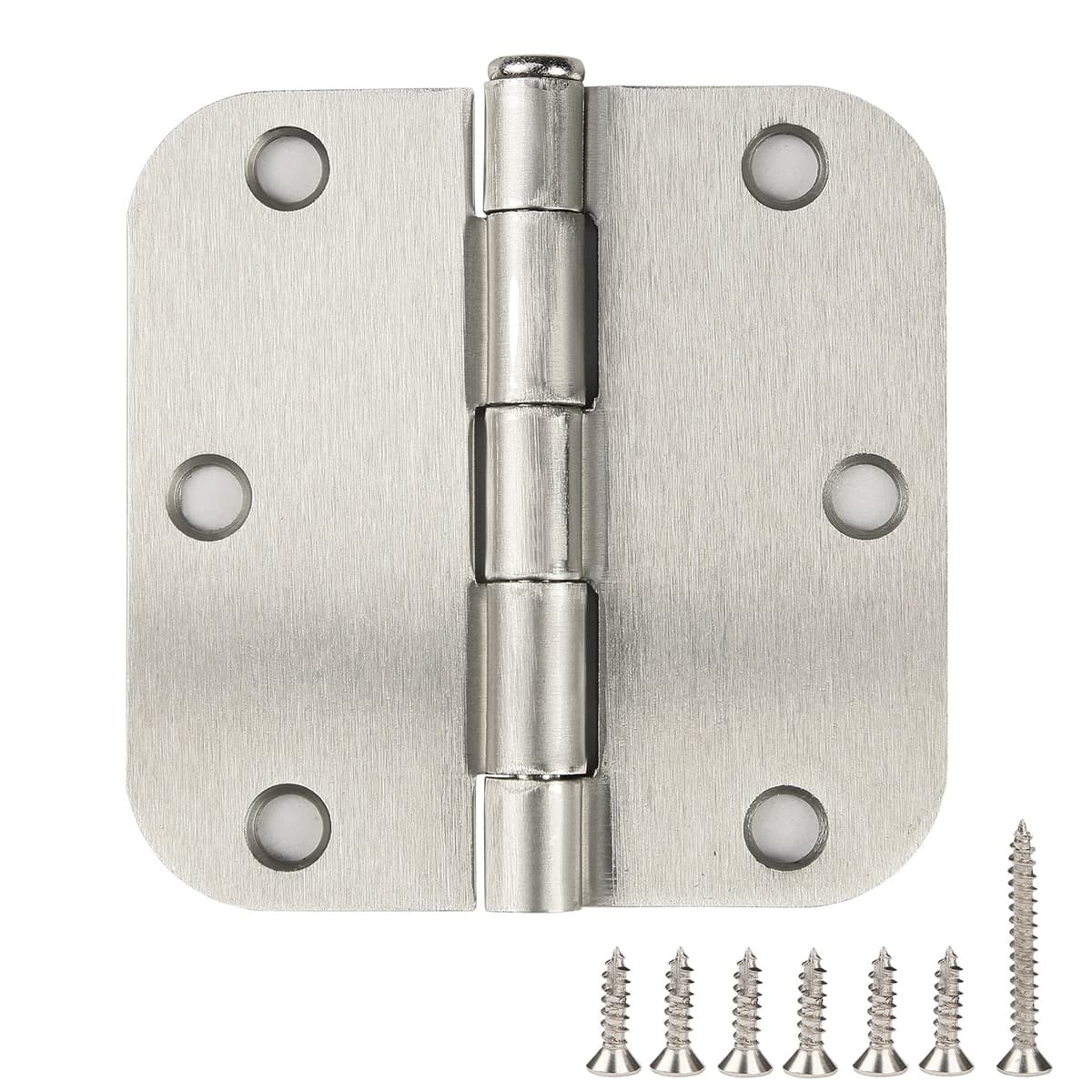 1 Pack Ball Bearing Door Hinges Matte Black 3.5 Inch 5/8" Radius Round Anti Squeak Interior 3-1/2"Flat Iron Bifold Standard Office Bedroom Indoor for Doors 3 ½" Hardware Home House Decor Accessories — view 21
