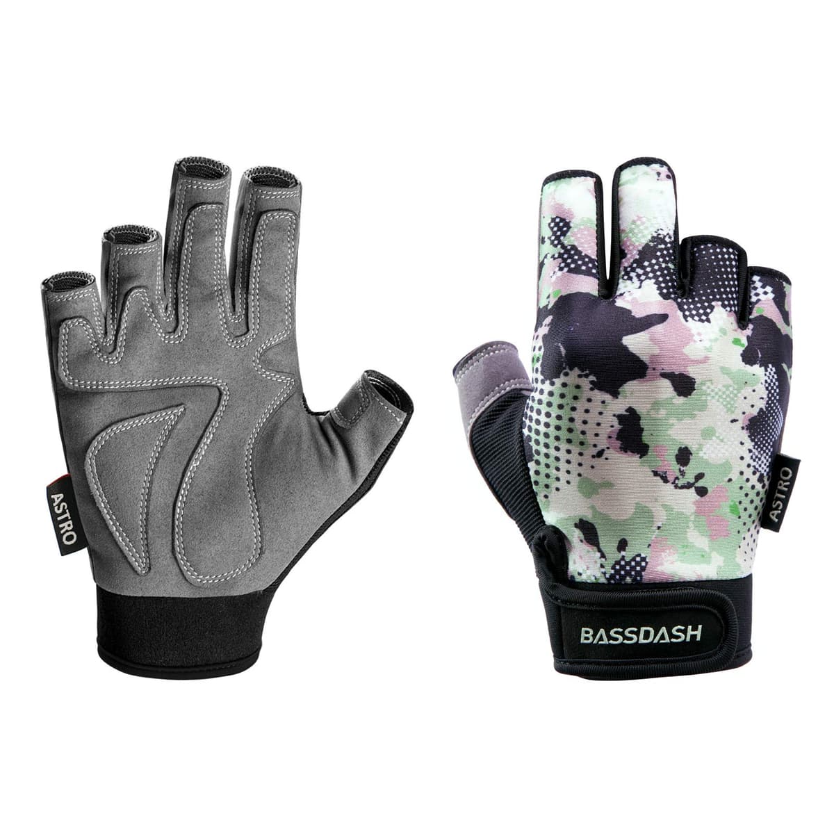 Bassdash Astro Heavy-Duty Sure Grip Guanti da Pesca Uomo Donna Guanti Senza Dita per Pesca Sportiva Kayak Paddling Vela MTB — view 3