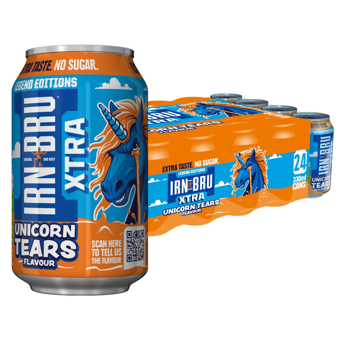IRN-BRU Regular, 24 Pack Iconic Flavoured Fizzy Drinks Multipack Cans - 24 x 330ml Cans — view 9