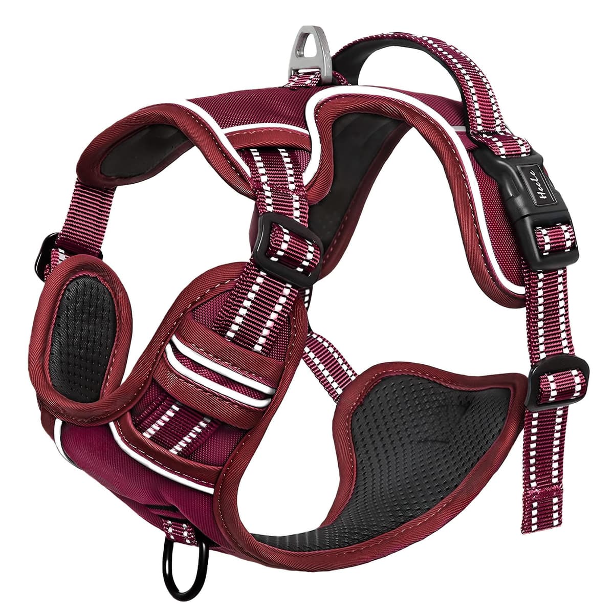HEELE Dog Harness Medium No Pull Dog Vest Harness with Soft Handle Reflective Pet Harness for Outdoor Training Walking, Black, M — view 264