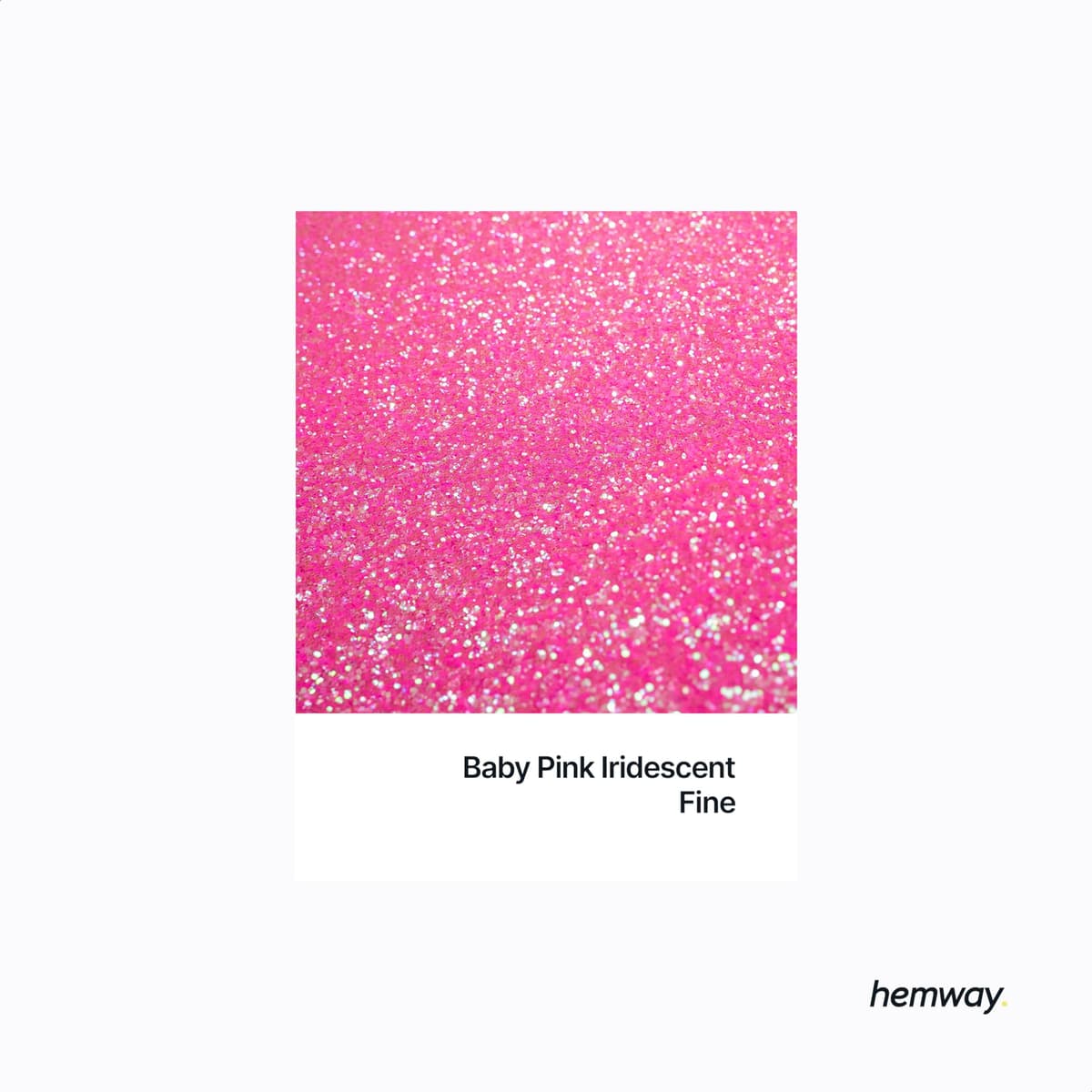 Hemway Ultra Sparkle Glitter Baby Pink Iridescent 100g Fine | Glitter for Arts & Craft, Makeup, Nail Art, Crafting, Card Making, Sparkle Decoration — view 2
