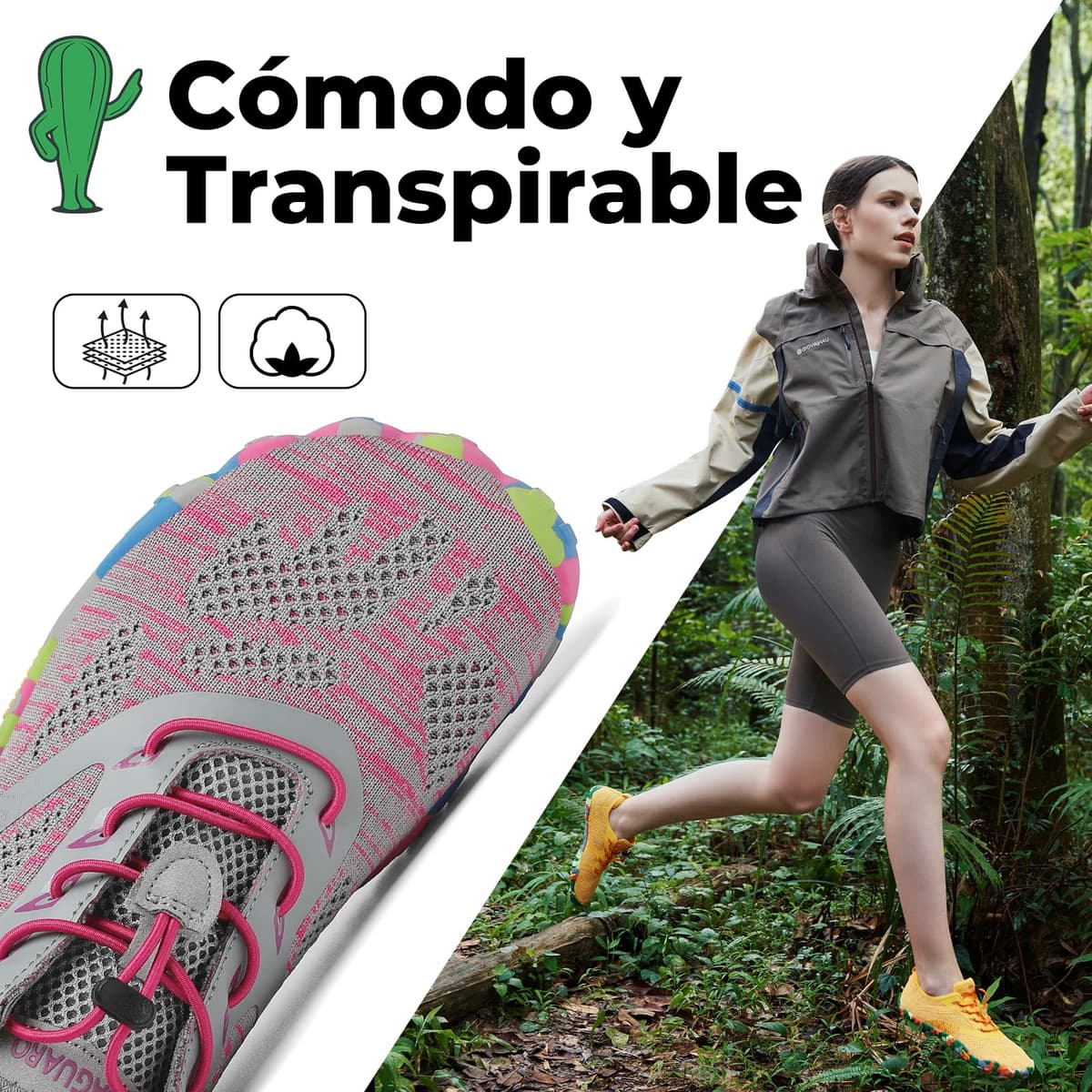 SAGUARO Barefoot Zapatillas Minimalista Ligera Zapatillas de Trail Running para Zero Drop Soles, Gr.36-48 — view 2