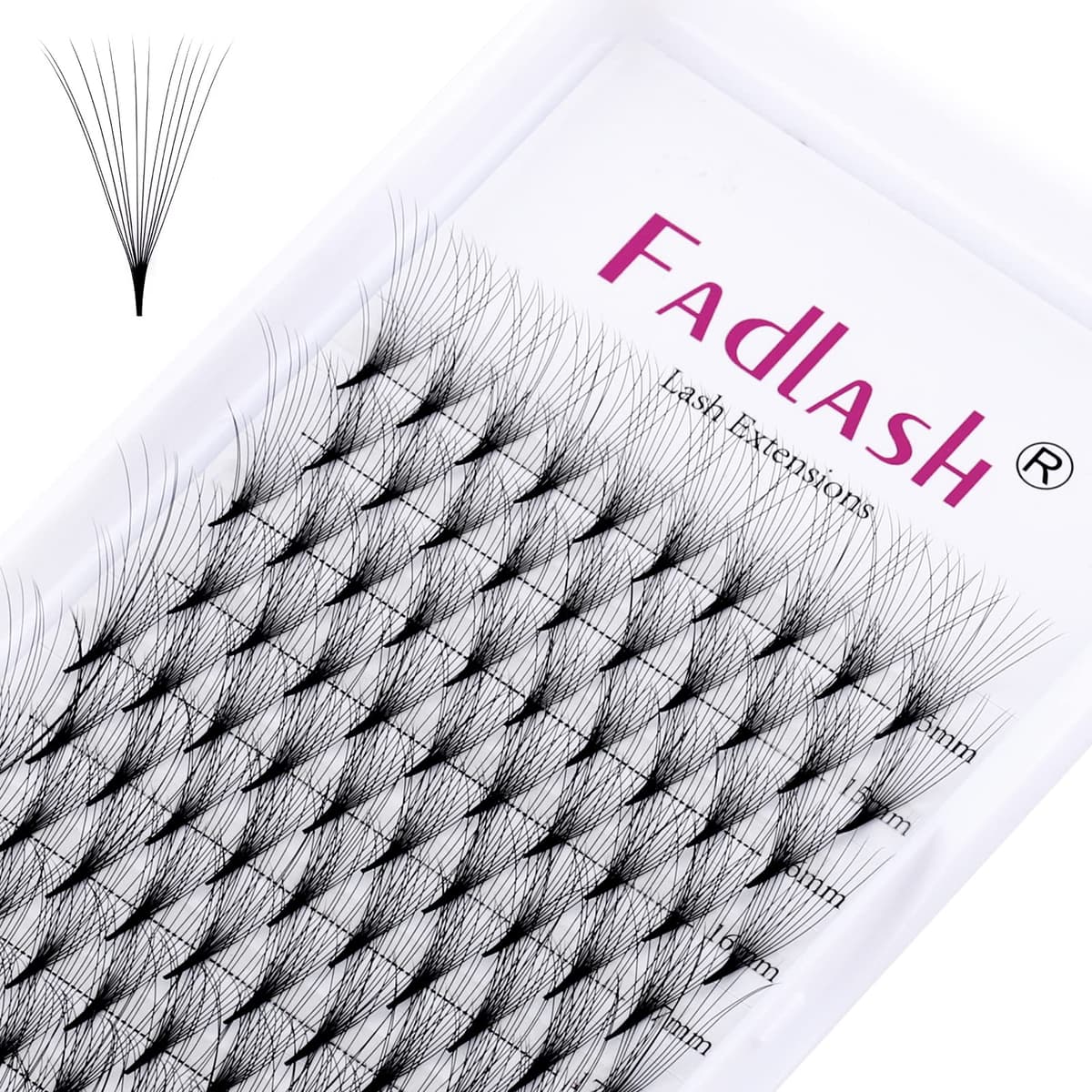 Russian Volume Lashes 16D 0.07 C Curl Mix Tray - Premade Fan Lashes (8-14mm) — view 51