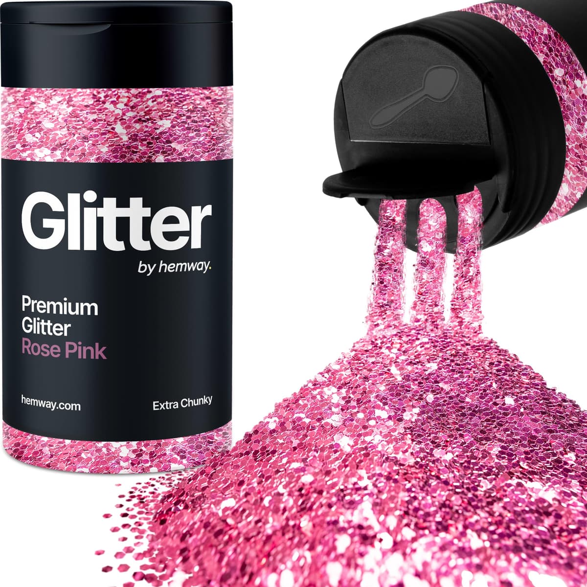 Light Rose Gold Glitter Shaker, 130g Ultrafine Glitter, Crafts 1/128" Metallic Flake Light Rose Gold Sequins, Resin & Epoxy Crafts, Decorating, Halloween, Christmas Nail, Face, Hemway — view 325