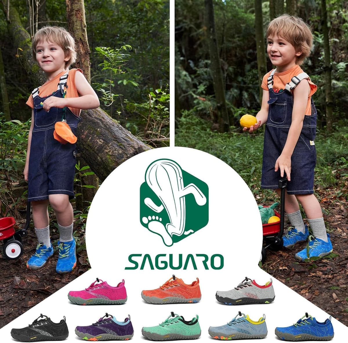 SAGUARO Minimalistas Barefoot Zapatillas de Trail Running Niños Zapatillas de Deporte Transpirables para Exterior Interior