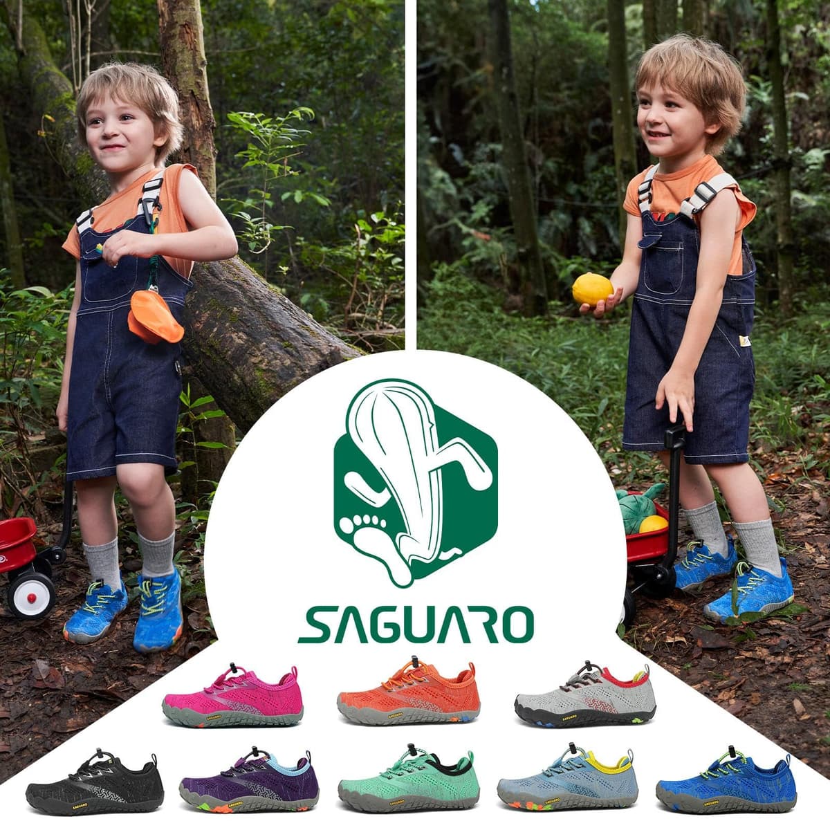 SAGUARO Minimalistas Barefoot Zapatillas de Trail Running Niños Zapatillas de Deporte Transpirables para Exterior Interior — view 2