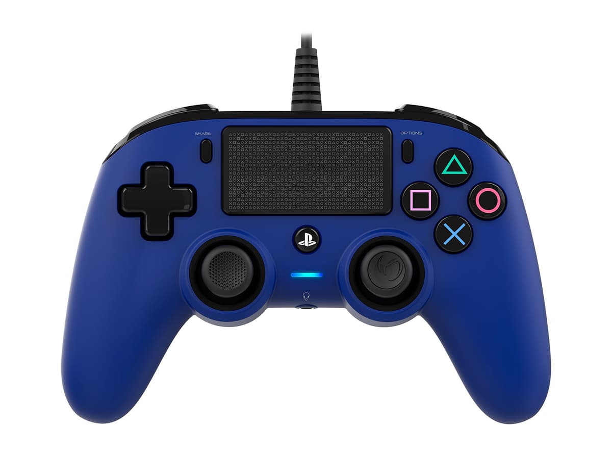 Nacon - Compact Mando con licencia Oficial Sony para PS4 y PC, Gaming Controller con Cable - Azul Retroiluminado — view 6