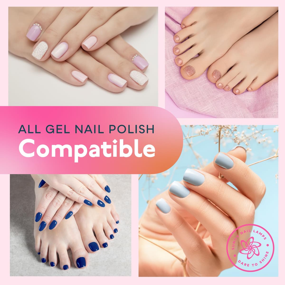 SUNUV Lámpara Secadora de Uñas, Profesional LED UV Lampara Uñas de Gel, Curado Luz en 4 modos para tiempo 10s, 30s, 60s y 90s — view 8